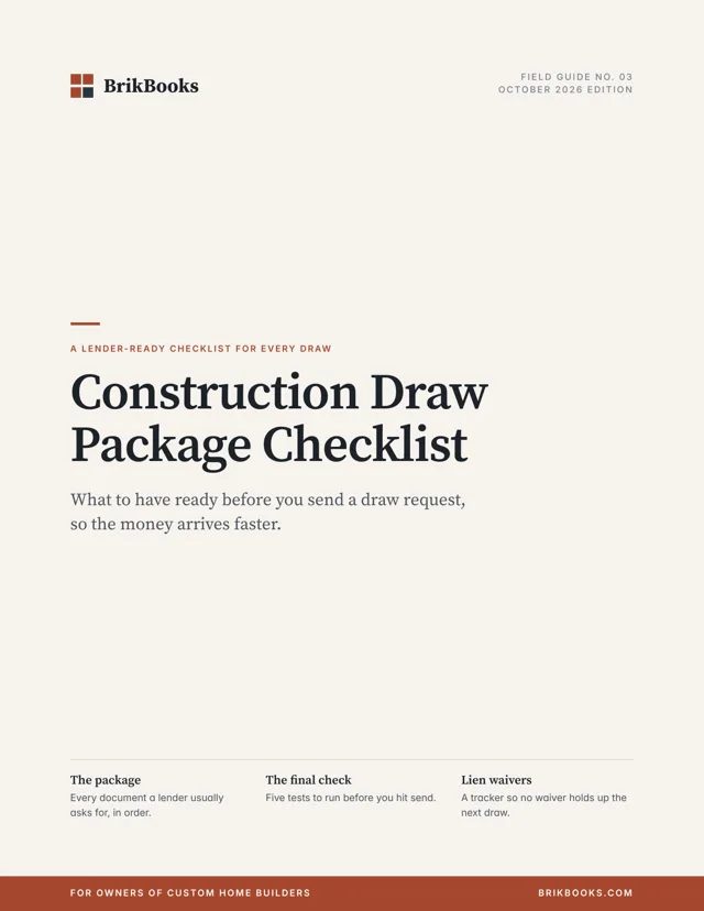 Cover of The Construction Draw Package Checklist