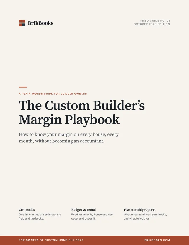 Cover of The Custom Builder's Margin Playbook